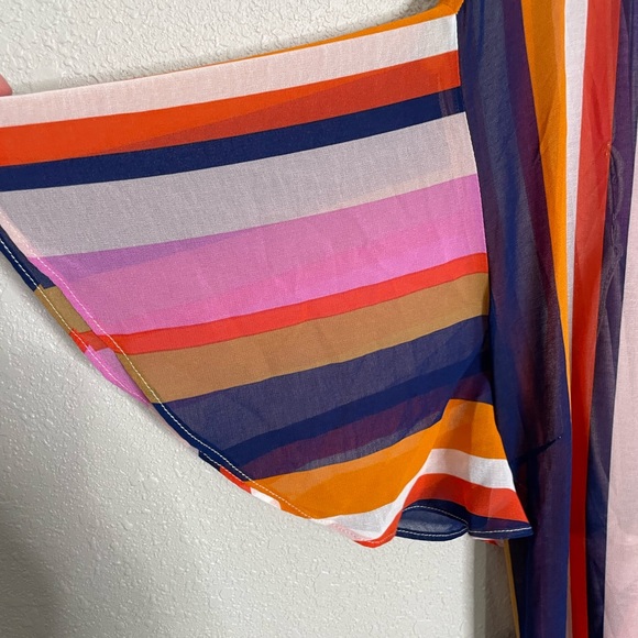 City Chic NWT Gelato Wrap Dress in Navy Stripe Combo Large - Picture 5 of 8